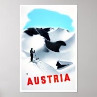 Autriche vintage travel Poster