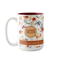 Autum Garden Floral Design Two Tone Coffee Mok