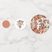 Autum terracotta bloemen Trouwtafel Confetti (Achterkanten)