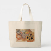 Autum Vibes Herfst pompoenen herfstkleuren waterve Grote Tote Bag (Achterkant)