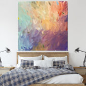 Autumn Abstract Brushstrokes Canvas Afdruk (Insitu (Slaapkamer))