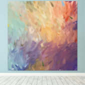 Autumn Abstract Brushstrokes Canvas Afdruk (Insitu (Houten vloer))