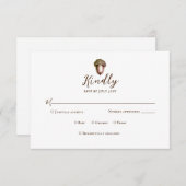 Autumn Acorn  RSVP Response Kaart (Voorkant / Achterkant)