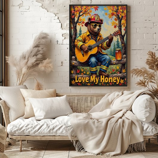 Autumn Acoustic: Rustic Strums van het Beer Poster
