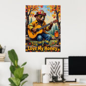 Autumn Acoustic: Rustic Strums van het Beer Poster (Thuiskantoor)