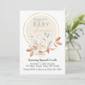 Autumn Aesthetische Herfst Baby shower Kaart (Staand voorkant)