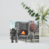 Autumn Amish Buggy Briefkaart (Staand voorkant)