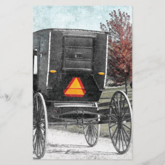 Autumn Amish Buggy Briefpapier