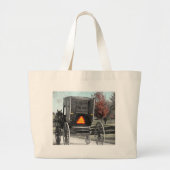 Autumn Amish Buggy Grote Tote Bag (Voorkant)
