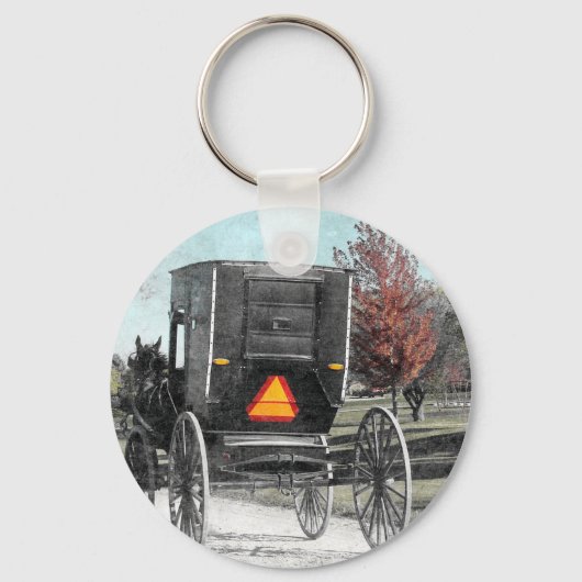 Autumn Amish Buggy Sleutelhanger (Voorkant)