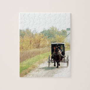 Autumn Amish Horse and Buggy Legpuzzel