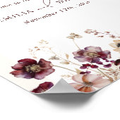 Autumn Anemone Arch Wedding Welkom Poster (Hoek)