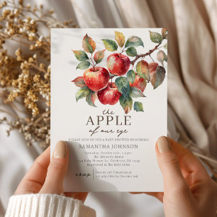 Autumn Apple Baby shower Invitation Kaart
