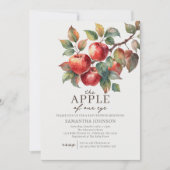 Autumn Apple Baby shower Invitation Kaart (Voorkant)