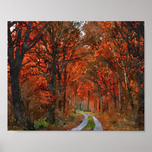 Autumn Arched Trees Poster (Voorkant)