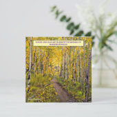 Autumn Aspen Birthday Invitation – Golden Forest (Debout devant)