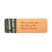 Autumn aspen boom rustige terugzendadresetiketten etiket (Voorkant)