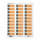Autumn aspen boom rustige terugzendadresetiketten etiket (Full Sheet)