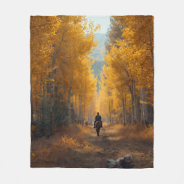 Autumn Aspen Throw Blanket - Seasonal Western Fleece Deken