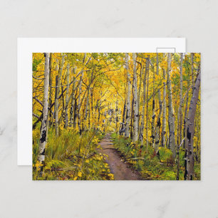 Autumn Aspen Tree Forest Briefkaart