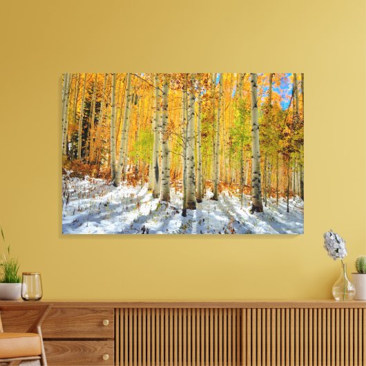 Autumn Aspens Canvas Afdruk (Insitu (Woonkamer))