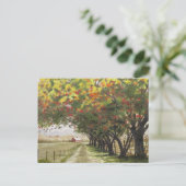 Autumn-autoweg Briefkaart (Staand voorkant)