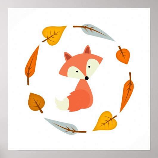 Autumn Baby Fox Poster (Voorkant)
