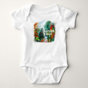 Autumn Baby Jersey Bodysuit, White Romper