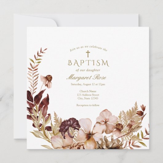 Autumn Baptism Uitnodiging (Voorkant)