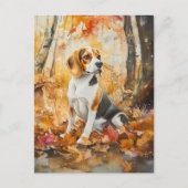 Autumn Beagle - Briefkaart (Voorkant)