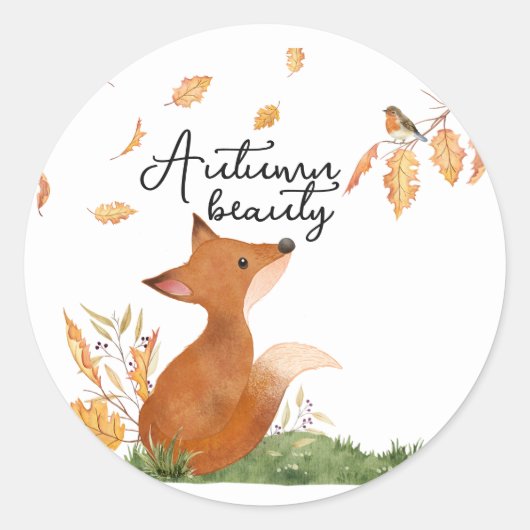 Autumn Beauty Ronde Sticker (Voorkant)