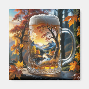 Autumn Beer Mok Magnet Magneet