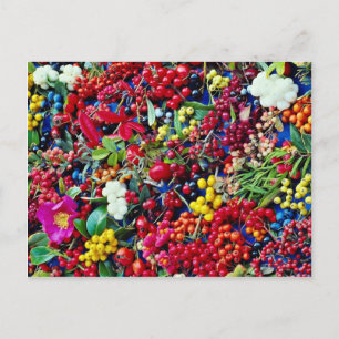 Autumn bessen bloemen briefkaart