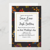 Autumn bessen op chocoladebruin 2 kaart (Voorkant / Achterkant)