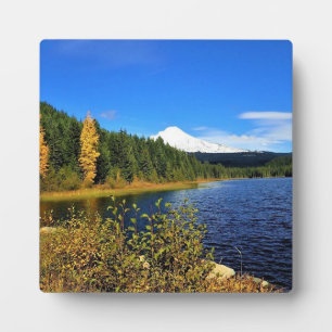 Autumn bij het meer van Trillium, OR Fotoplaat
