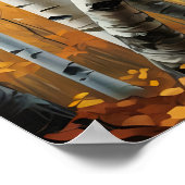 Autumn Birch Trees Poster (Hoek)