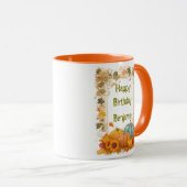 Autumn Birthday Mug Personalized Fall Pumpkins Mok (Voorkant rechts)