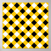 Autumn Black Yellow and White Plays Pattern Poster (Voorkant)