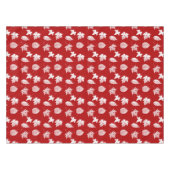 Autumn bladeren - diep rood en wit tafelkleed (Voorkant (Horizontaal))