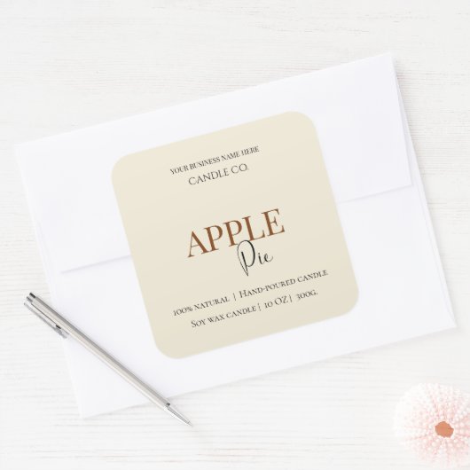 Autumn Blessing Apple Pie | Fall Candle Label (Envelop)