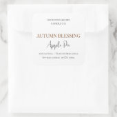Autumn Blessing Apple Pie | Fall Candle Label  (Tas)