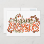 AUTUMN BLESSINGS BRIEFKAART (Voorkant / Achterkant)