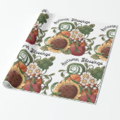 Autumn Blessings Herfst Harvest Cadeaupapier (Uitgerold)