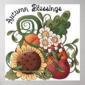 Autumn Blessings Herfst Harvest Poster (Voorkant)