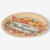 Autumn Blessings – Rustic Thanksgiving  Papieren Bordje (Gekanteld)