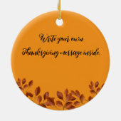 Autumn Blessings Thanksgiving Keramisch Ornament (Achterkant)