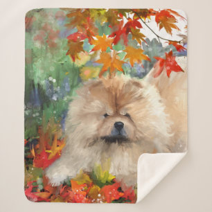 AUTUMN BLISS chow - Designer sherpa blanket 3 form Deken