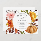 Autumn Bliss Couples Douche Uitnodiging (Voorkant / Achterkant)