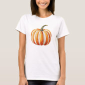 Autumn Bliss Waterverf Pompoen T-shirt (Voorkant)