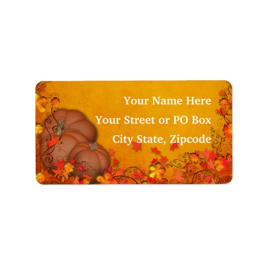 Autumn Bliss Wedding Etiket (Voorkant)